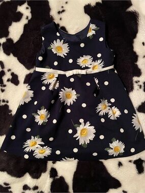 Bonnie Baby Daisy Flower Infant / Baby Dress Size 12 Months
